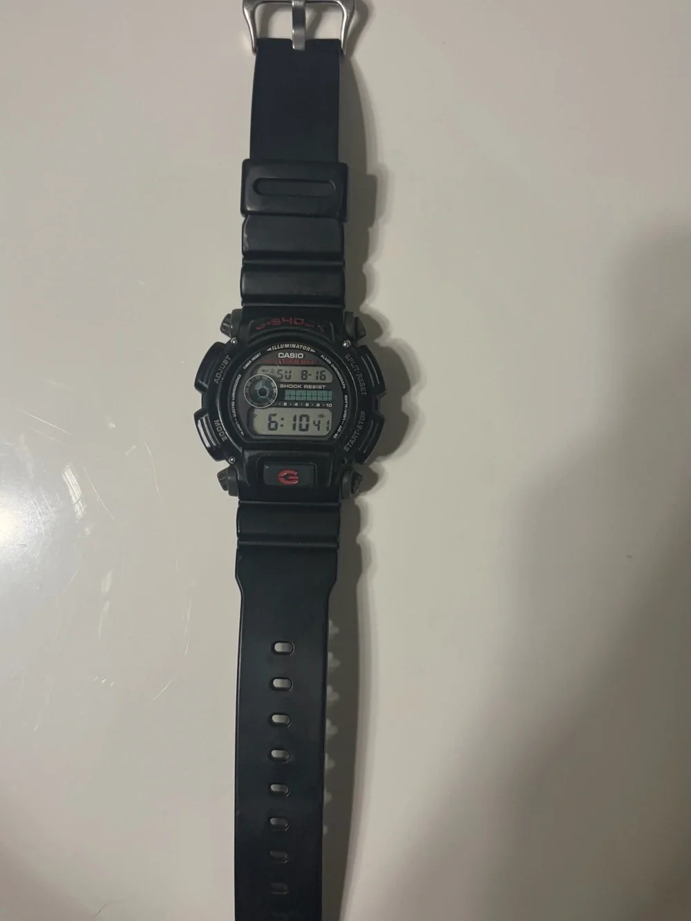Casio Black Digital Sports Watch with Red Accent